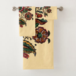 Oude Indiase katoenen chintz stof  Bad Handdoek