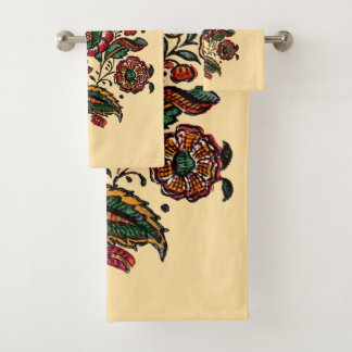 Oude Indiase katoenen chintz stof  Bad Handdoek