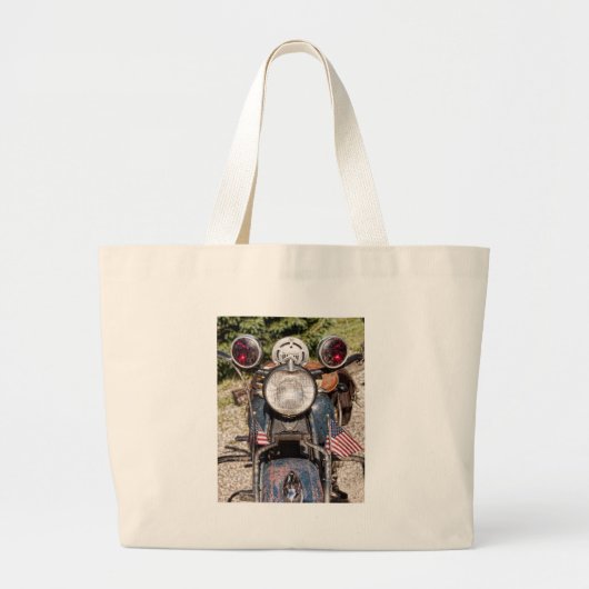 oude Indiase politiemotor Grote Tote Bag (Voorkant)