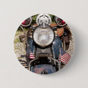 oude Indiase politiemotor Ronde Button 5,7 Cm