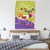 Oude Indiase reisposter Canvas Afdruk (Insitu (Slaapkamer))