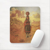 Oude Indiase waterdrager door EW Rollins Muismat (Met muis)