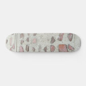 Oude ingebedde steen in cement dek skateboard (Horizontaal)