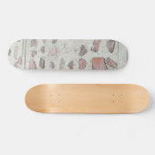 Oude ingebedde steen in cement dek skateboard (Horizontaal)