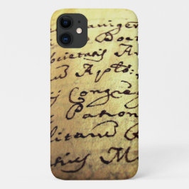 Oude ingekleurde aantekeningen op vellum Case-Mate iPhone case