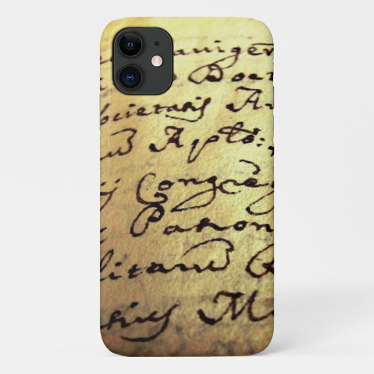 Oude ingekleurde aantekeningen op vellum Case-Mate iPhone case (Achterkant)