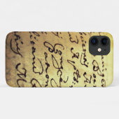 Oude ingekleurde aantekeningen op vellum Case-Mate iPhone case (Achterkant (horizontaal))