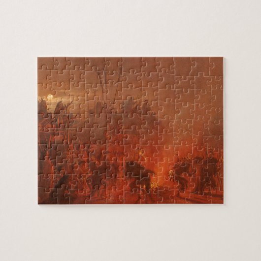 Oude inheemse Amerikanen, Buffeldans door Wimar Legpuzzel (Horizontaal)