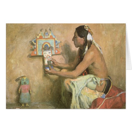 Oude inheemse Amerikanen, Hopi Katchina door Couse (Voorkant Horizontaal)