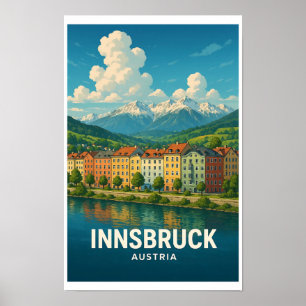 Oude Innsbruck Oostenrijk Reisposter Poster