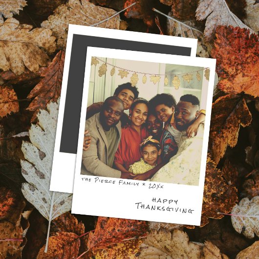 Oude Instant Foto - Kunstmatige Folie Herfstblad D Feestdagenkaart