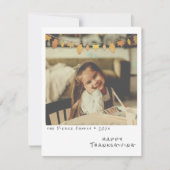 Oude Instant Foto met Herfstbladeren Slinger Feestdagenkaart (Voorkant)