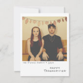 Oude Instant Foto - Nep Folie Herfstbladeren Feestdagenkaart (Voorkant)