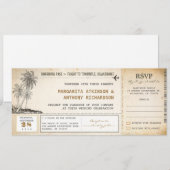 oude instapkaart vlucht bruiloft uitnodigingen met (Voorkant / Achterkant)