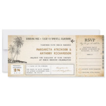 oude instapkaart vlucht bruiloft uitnodigingen met