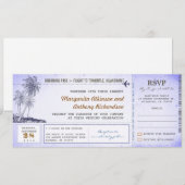 oude instapkaart vlucht bruiloft uitnodigingen met (Voorkant / Achterkant)