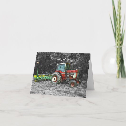 Oude International Tractor Schilderachtige Kaart (Voorkant)