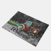 Oude Internationale Tractor Painterly Deurmat (Schuin)