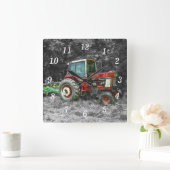 Oude Internationale Tractor Painterly Wandklok (Huis)