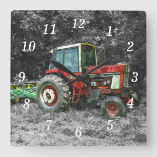Oude Internationale Tractor Painterly Wandklok