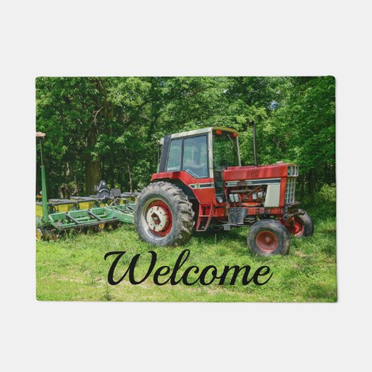 Oude Internationale Tractor Welkom Deurmat (Voorkant)