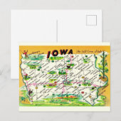 Oude Iowse ansichtkaart kaart (Voorkant / Achterkant)
