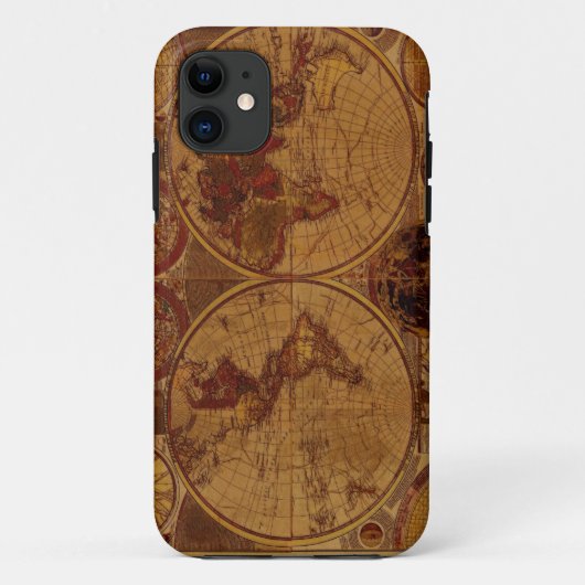 Oude iPhone-Wereldkaart Case-Mate iPhone Case (Achterkant)