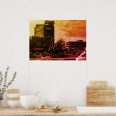 Oude Iraakse bagdad fontein Poster (Keuken)