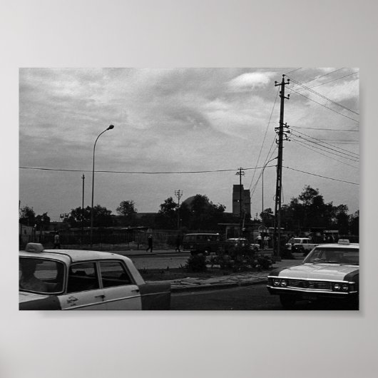 Oude Iraakse Bagdad straat taxi's Poster (Voorkant)