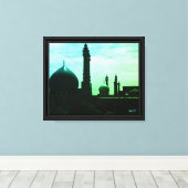 Oude Iran Qom-moskee van Fatima Canvas Afdruk (Insitu (Houten vloer))