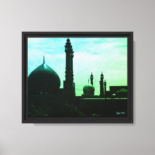 Oude Iran Qom-moskee van Fatima Canvas Afdruk (Voorkant)
