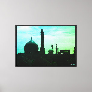 Oude Iran Qom-moskee van Fatima Canvas Afdruk