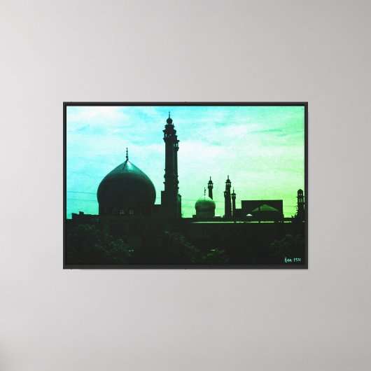 Oude Iran Qom-moskee van Fatima Canvas Afdruk (Voorkant)