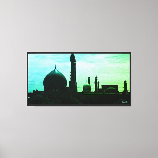 Oude Iran Qom-moskee van Fatima Canvas Afdruk (Voorkant)