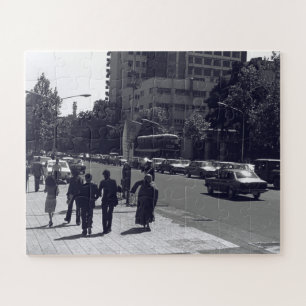 Oude Iran Teheran stadsstraat en mensen Legpuzzel