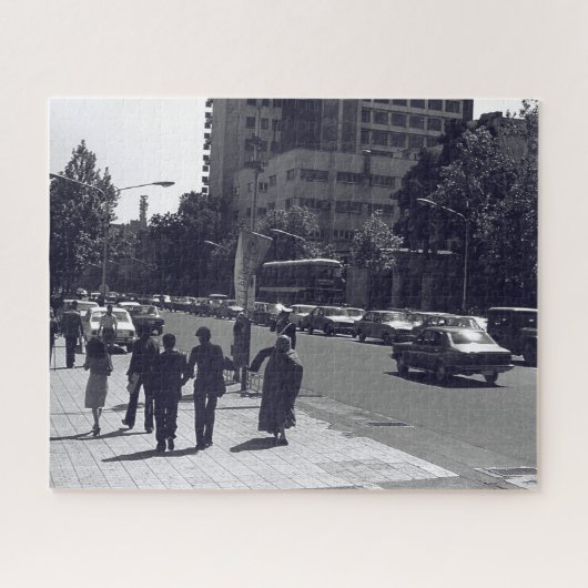 Oude Iran Teheran stadsstraat en mensen Legpuzzel (Horizontaal)