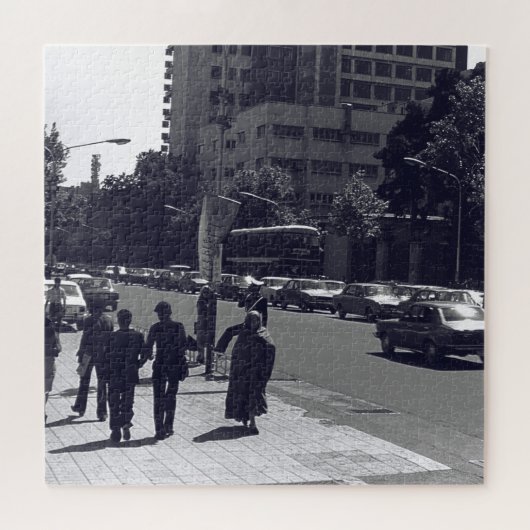 Oude Iran Teheran stadsstraat en mensen Legpuzzel (Horizontaal)