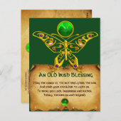 Oude Irish Blessing for Luck Parchment Briefkaart (Voorkant / Achterkant)