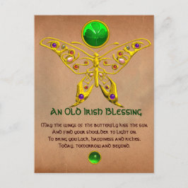 Oude Irish Blessing for Luck Parchment Briefkaart