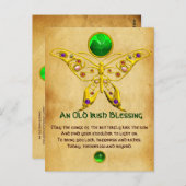 Oude Irish Blessing for Luck Parchment Briefkaart (Voorkant / Achterkant)