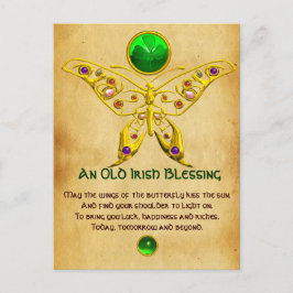 Oude Irish Blessing for Luck Parchment Briefkaart