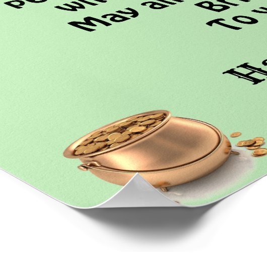 OUDE IRISH BLESSING POSTER (Hoek)