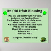 OUDE IRISH BLESSING POSTER (Voorkant)