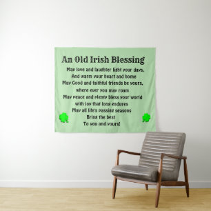 OUDE IRISH BLESSING WANDKLEED