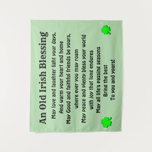 OUDE IRISH BLESSING WANDKLEED (Voorkant)