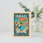 Oude Israël Reisposter Briefkaart (Staand voorkant)