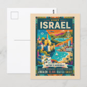 Oude Israël Reisposter Briefkaart (Voorkant / Achterkant)