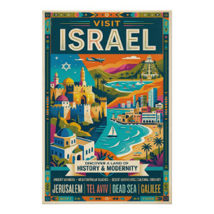 Oude Israël Reisposter Perfect Poster