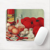 Oude Italiaans eten tomaat uien pepers Catsup Muismat (Met muis)