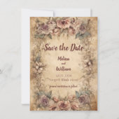 Oude Italiaanse Bruiloft Save The Date (Voorkant)